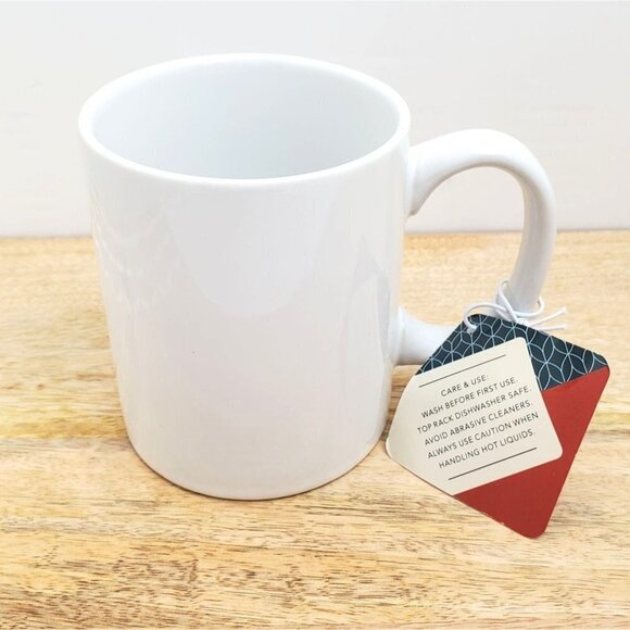 Blah Blah Ceramic Coffee Mug White with  Black Lettering - Picture 2 of 5